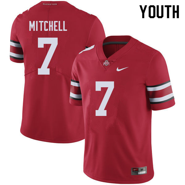 Ohio State Buckeyes Teradja Mitchell Youth #7 Red Authentic Stitched College Football Jersey